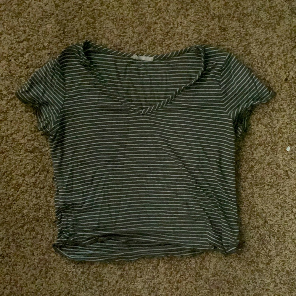 Olivia Rae dark green with white stripes, size small